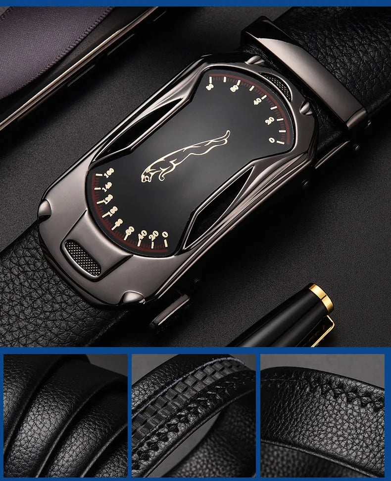 Ceinture de luxe en cuir pour homme