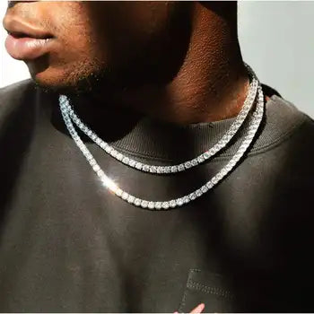 Collier chaîne brillant pour hommes