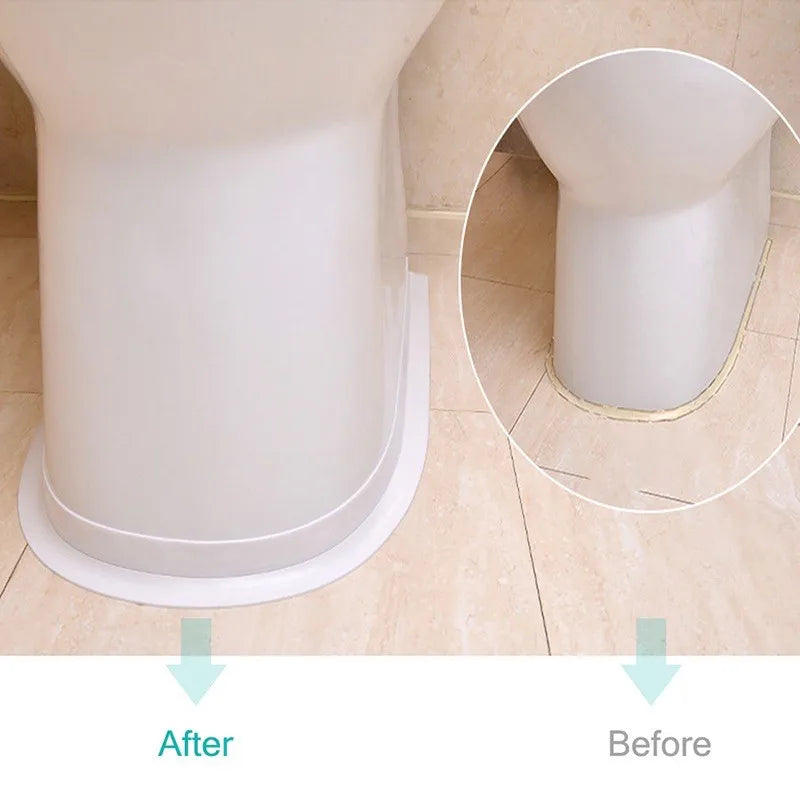 Bande d'étanchéité autocollante étanche et anti-moisissure pour toilettes