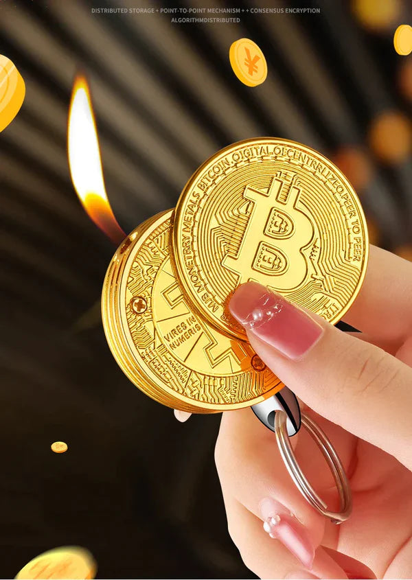 Briquet magique en forme de Bitcoin