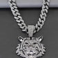 Bijoux de charme à la mode, Collier pendentif tigre 3D pour hommes et femmes