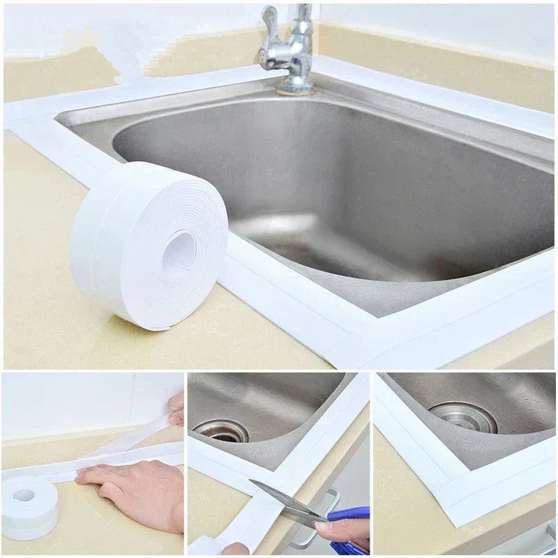 Bande d'étanchéité autocollante étanche et anti-moisissure pour toilettes