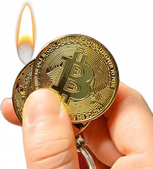 Briquet magique en forme de Bitcoin